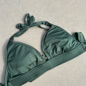 Kona Sol Green Halter Bikini Top